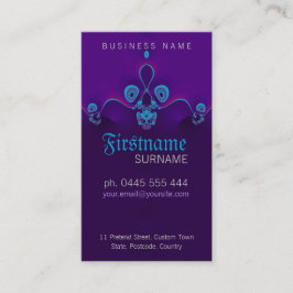 Tarjeta de presentación de Ondas de Círculo Púrpur