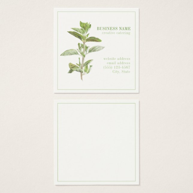 Tarjeta de presentación de OREGANO 2.5 Square FRES (Anverso y reverso)