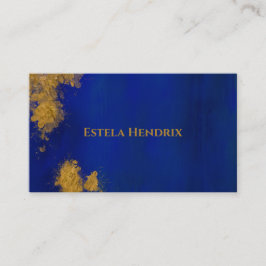 Tarjeta de presentación de oro azul cobalto modern
