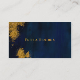 Tarjeta de presentación de oro azul de la Marina m