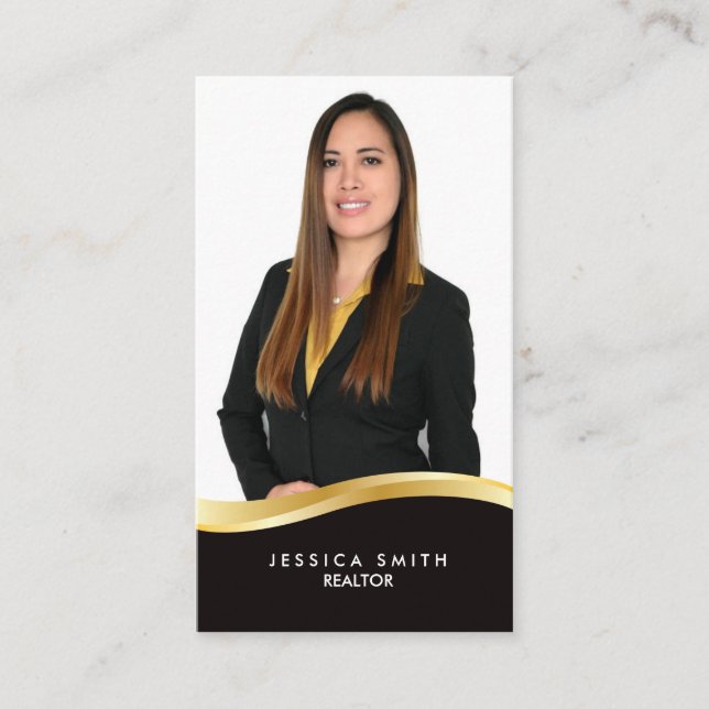 Tarjeta de presentación de oro inmobiliario (Anverso)