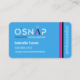 Tarjeta de presentación de O'Snap Blue Rectangle