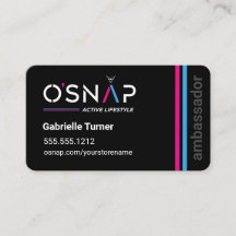 Tarjeta de presentación de O'Snap Design 1