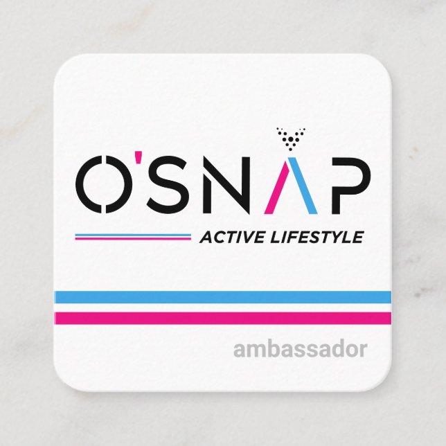 Tarjeta de presentación de O'Snap Design 3 (Anverso)