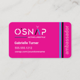 Tarjeta de presentación de O'Snap Magenta Rectangl