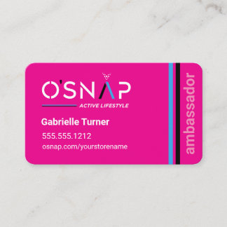 Tarjeta de presentación de O'Snap Magenta Rectangl