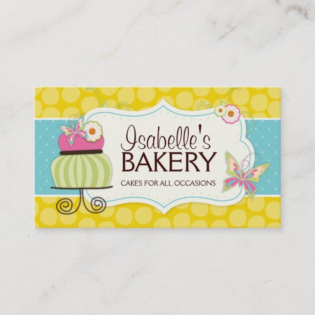 Tarjeta de presentación de panadería caprichosa (Anverso)
