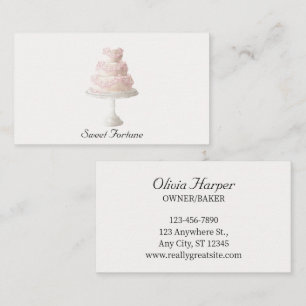 Tarjeta de presentación de panadería Cute Pastel