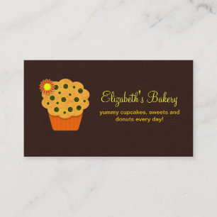Tarjeta de presentación de panadería de pastelería