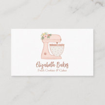 Tarjeta de presentación de panadería de pasteles d