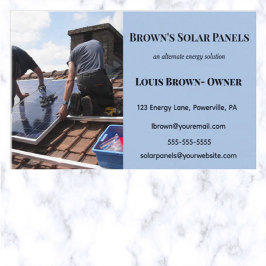 Tarjeta de presentación de paneles de energía sola