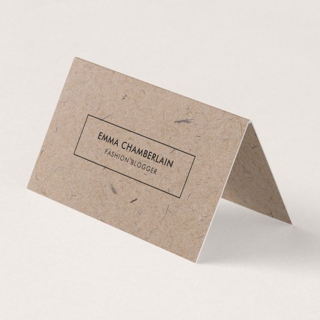 Tarjeta de presentación de papel kraft ruso modern (Anverso)