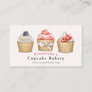 Tarjeta de presentación de pastelería ligera panad