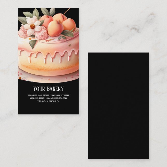 Tarjeta de presentación de pasteles (Anverso / Reverso)