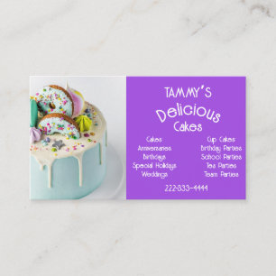 Tarjeta de presentación de pasteles para todas las