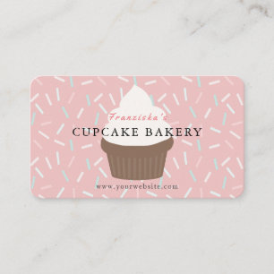 Tarjeta de presentación de pastelitos Rosados Ropa