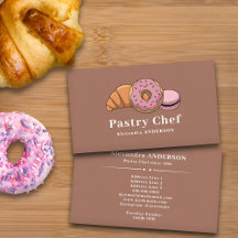 Tarjeta de presentación de Pastry Chef
