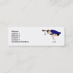 Tarjeta de presentación de patinaje sobre hielo -