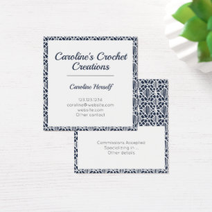 Tarjeta de presentación de patrón de encaje de cro