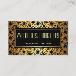 Tarjeta de presentación de patrón floral adorable 