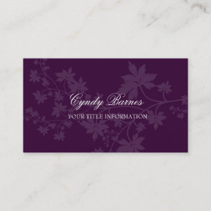 Tarjeta de presentación de patrones de flores de c