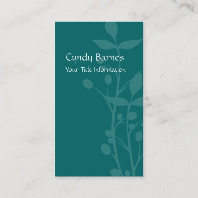 Tarjeta de presentación de patrones de flores de c (Anverso)