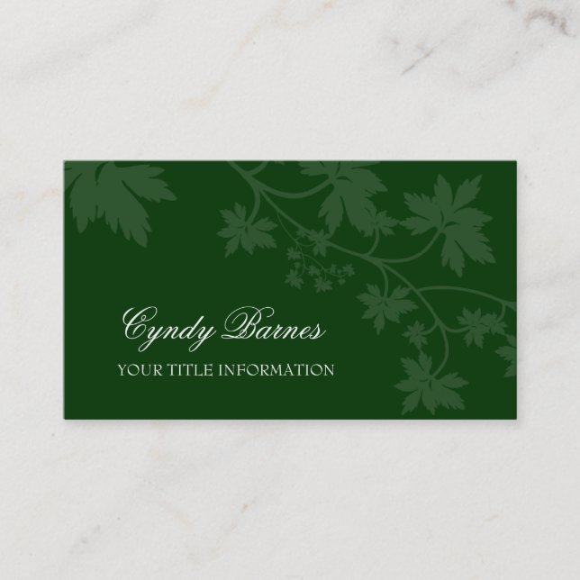 Tarjeta de presentación de patrones de flores de c (Anverso)