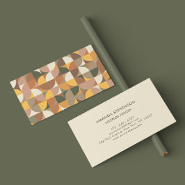 Tarjeta de presentación de patrones geométricos co