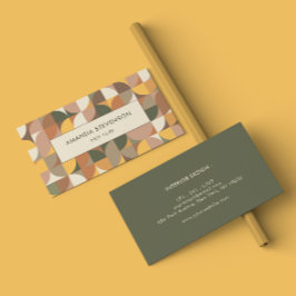 Tarjeta de presentación de patrones geométricos co