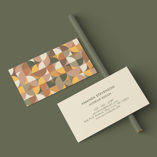 Tarjeta de presentación de patrones geométricos co (Subido por el creador)