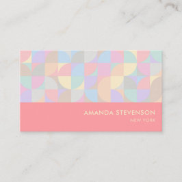 Tarjeta de presentación de patrones geométricos Pa