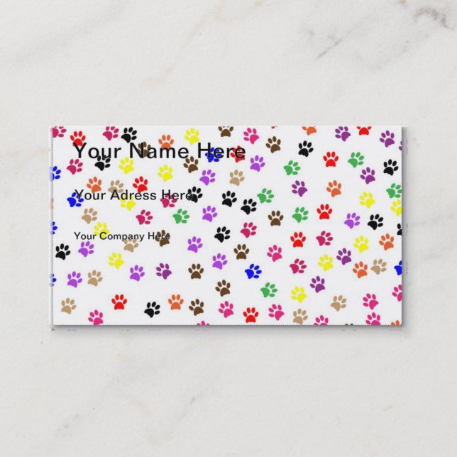 Tarjeta de presentación de Paws (Anverso)