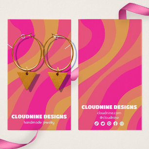Tarjeta de presentación de pendientes y collares d