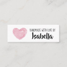 Tarjeta de presentación de pequeña empresa hecha a