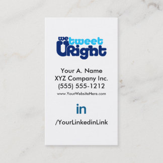 Tarjeta de presentación de perfil social WTURiteB