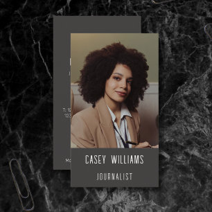 Tarjeta de presentación de periodismo gráfico