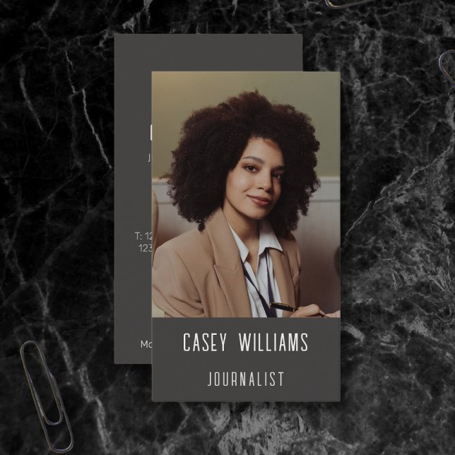 Tarjeta de presentación de periodismo gráfico (Subido por el creador)