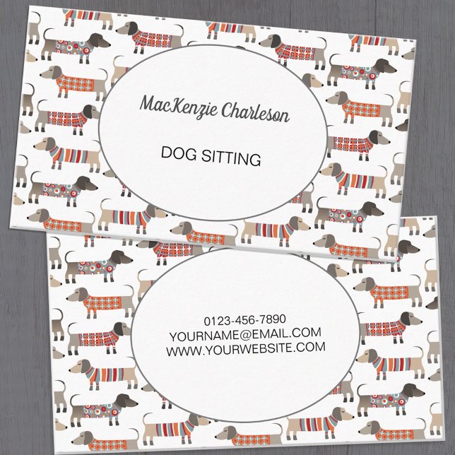 Tarjeta de presentación de perros Dachshund Sausag (Subido por el creador)