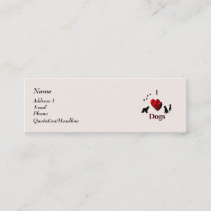 Tarjeta de presentación de Perros del Corazón