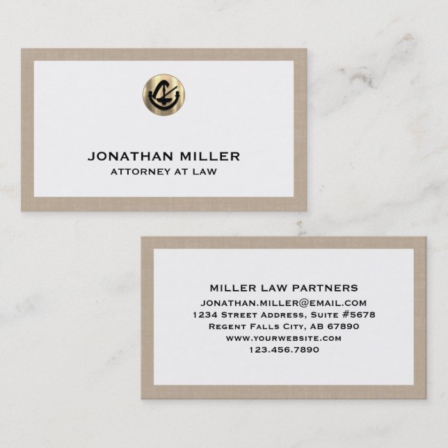 Tarjeta de presentación de personalizable Beige Li (Anverso / Reverso)