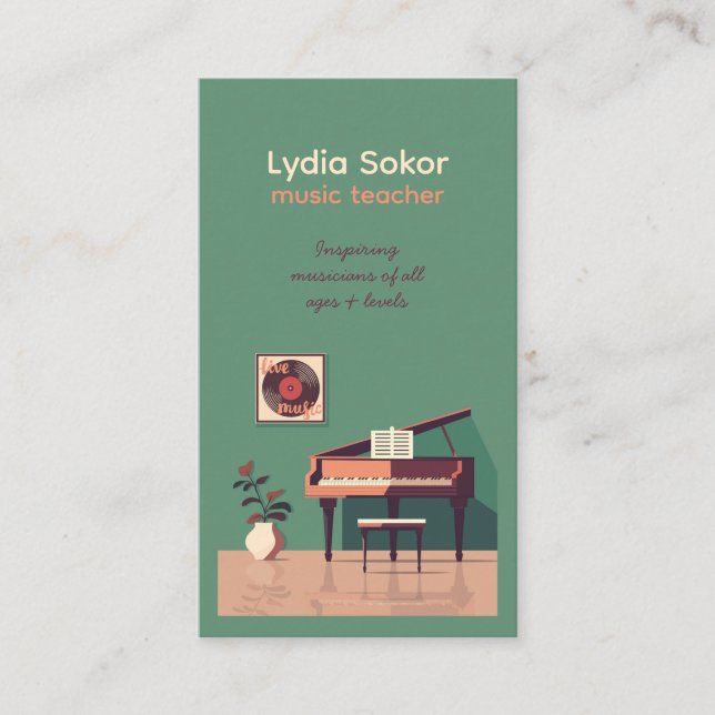 Tarjeta de presentación de personalizable elegante (Anverso)