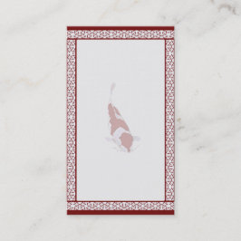 Tarjeta de presentación de Personalizable Koi rojo