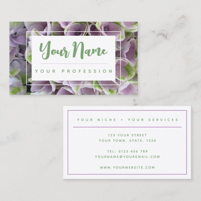 Tarjeta de presentación de personalizable Mauve &  (Anverso / Reverso)