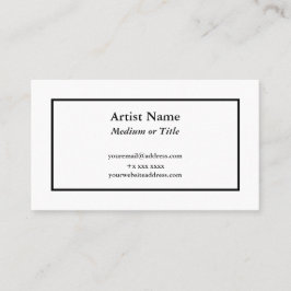 Tarjeta de presentación de personalizable para art