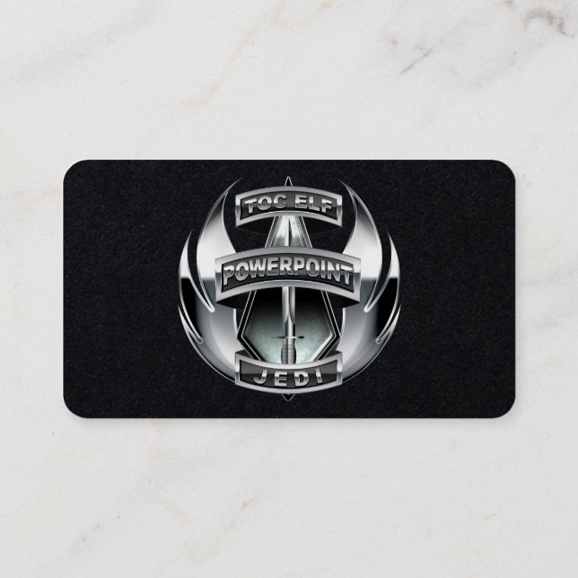 Tarjeta de presentación de personalizable TOC Elf (Reverso)