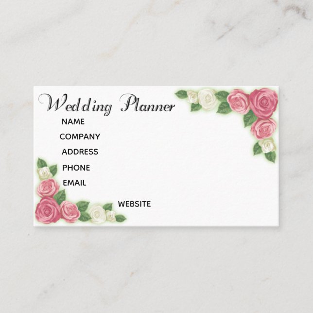 Tarjeta de presentación de personalizable Wedding  (Anverso)