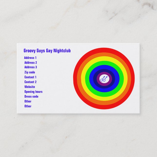 Tarjeta de presentación de Personalizado arcoiris  (Anverso)