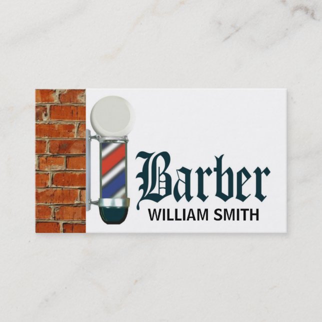 Tarjeta de presentación de personalizado Barber Sh (Anverso)