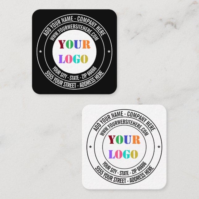 Tarjeta de presentación de personalizado con logot (Anverso / Reverso)