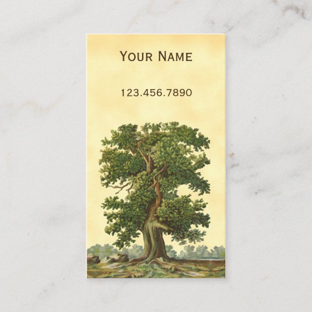 Tarjeta de presentación de Personalizado de roble (Anverso)